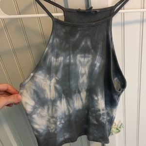 Small American eagle tie dye crop top